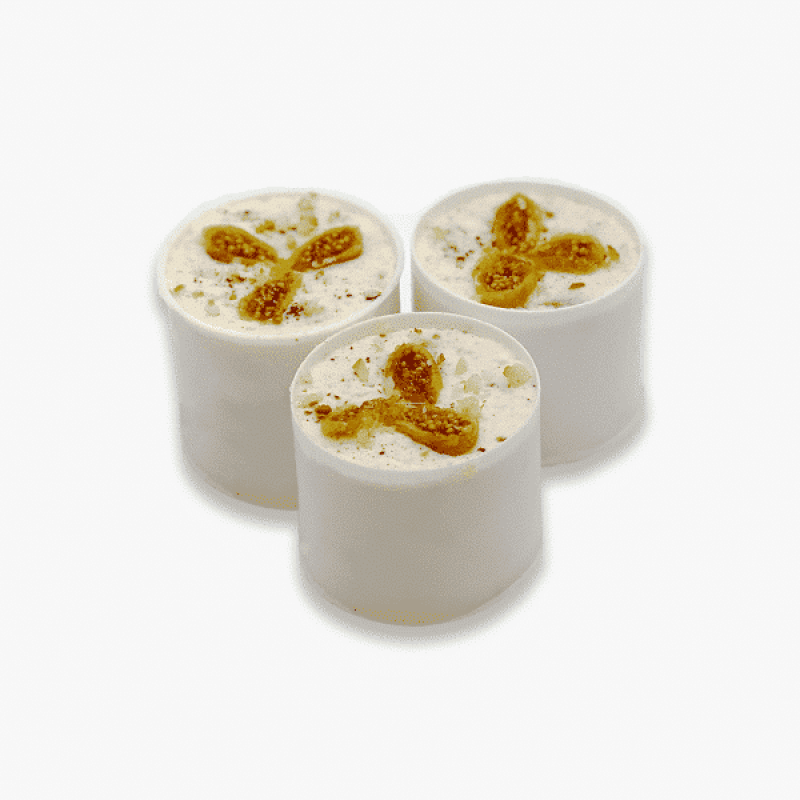 Queijinho Fresco de Cabra com Figo, Amêndoa, Canela e Mel