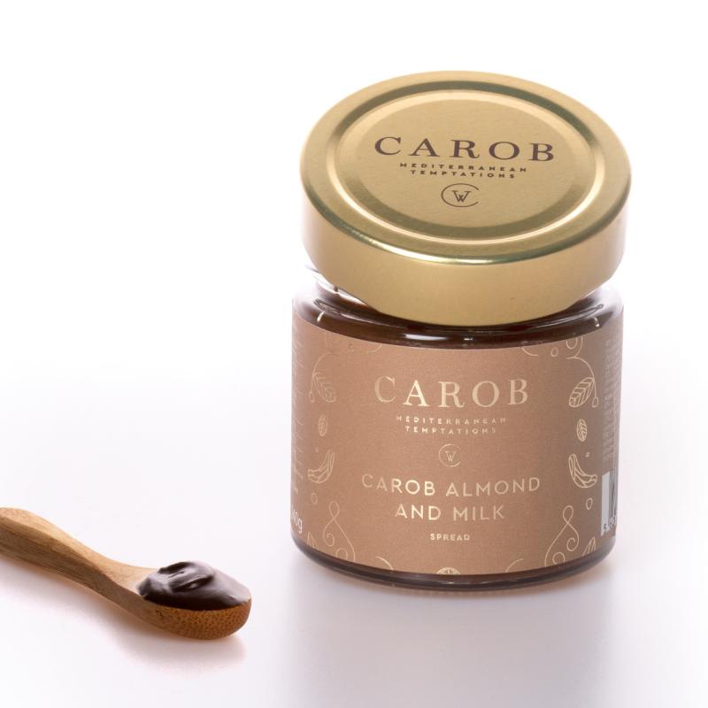 carob almond and milk spread
