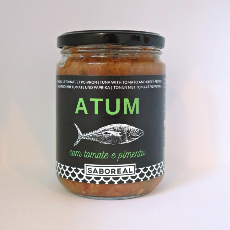 familiar de atum com tomate e pimentos