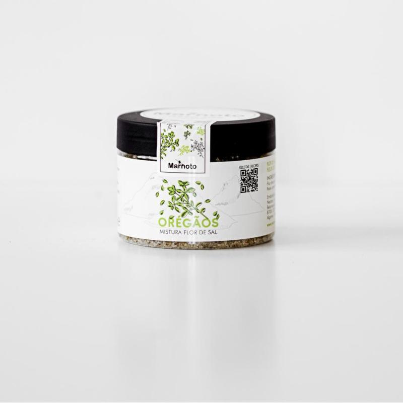 flor de sal com oregaos